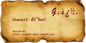 Gunszt Ábel névjegykártya