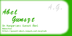 abel gunszt business card